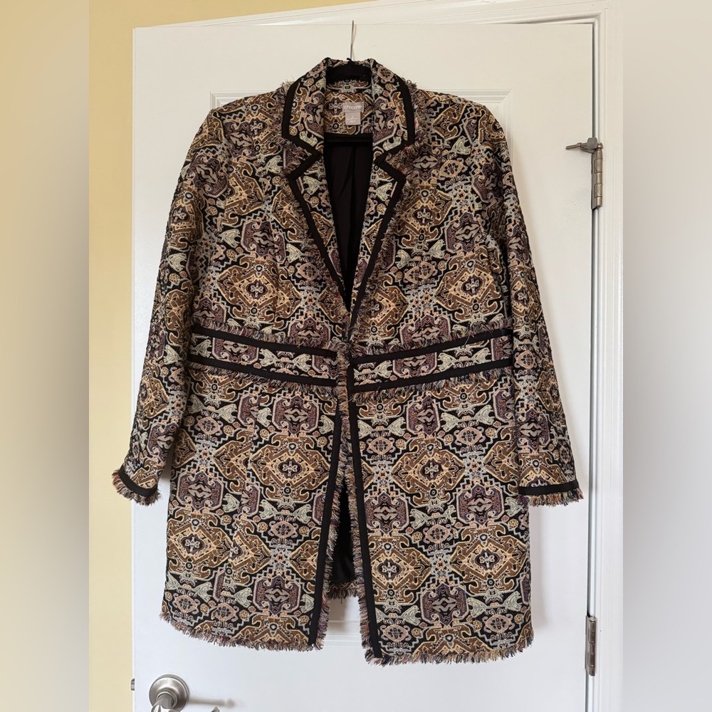 Chicos Elegant Patterned Women's Dress Coat
